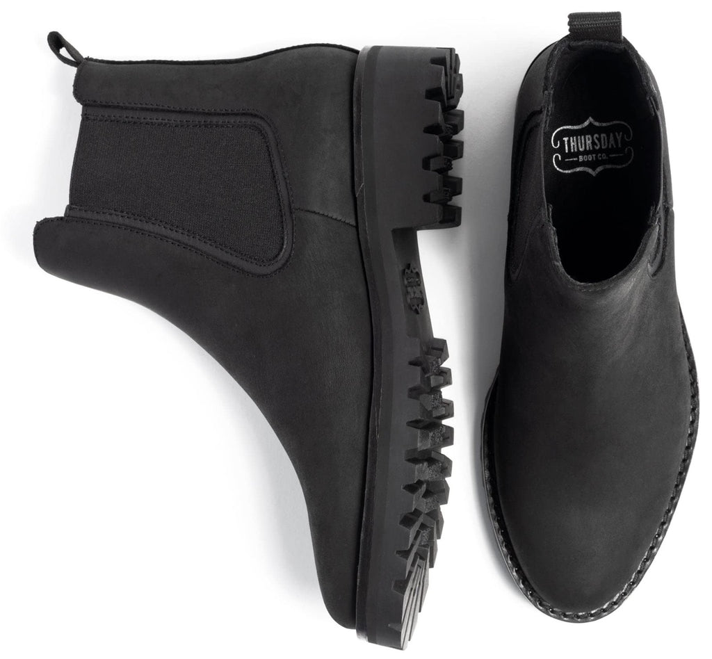 Legend Rugged Chelsea Boots, Black Matte, Women's Size 9