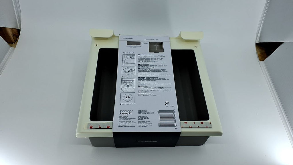 Joseph Joseph Under Shelf Drawer, Kitchen Cabinet Organizer, Gray/White