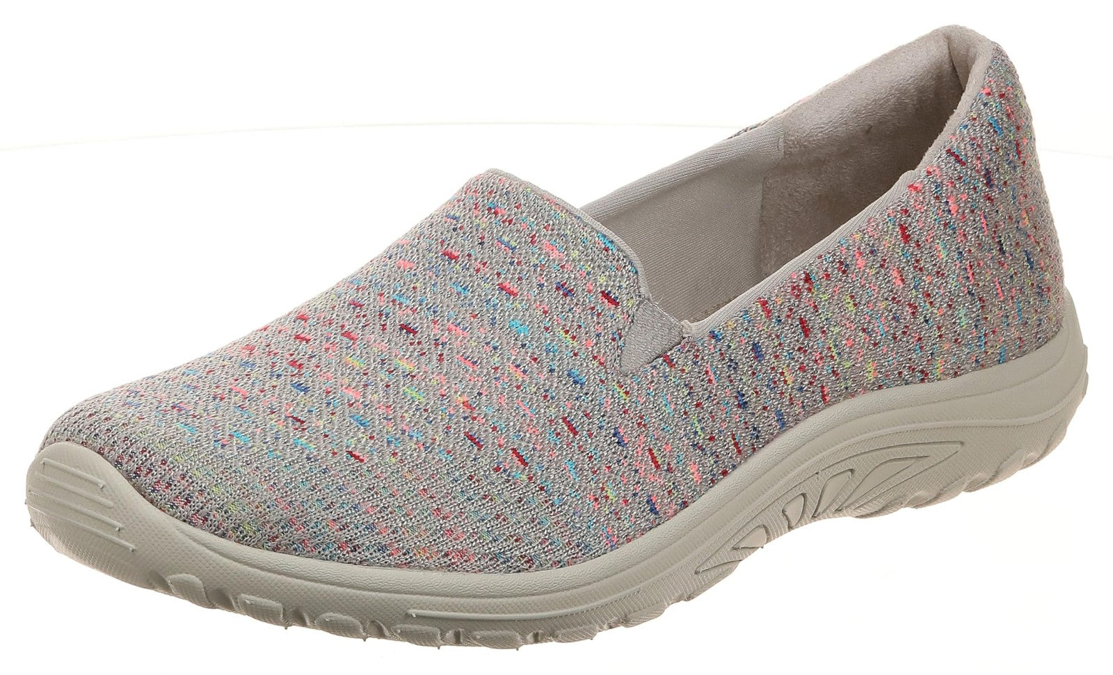 Skechers Reggae Fest Wicker Knit Slip On Loafers, Taupe, Women's Size 7