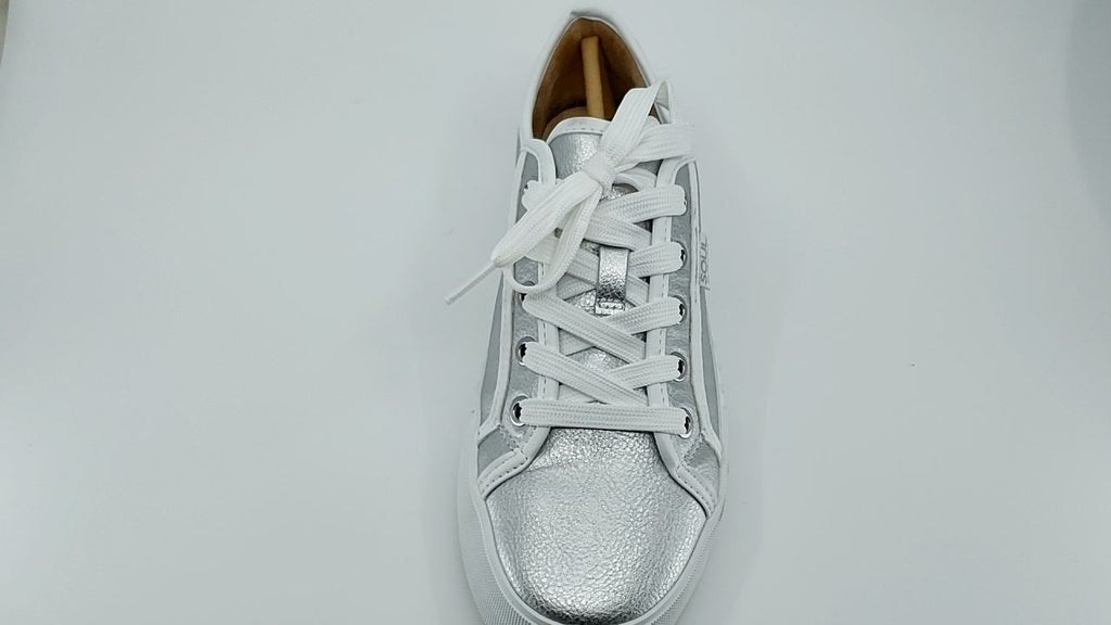 Naturalizer Soul Women's Iliana Sneaker Silver Metallic 6 W
