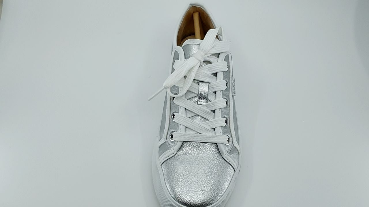 Naturalizer Soul Women's Iliana Sneaker Silver Metallic 6 W