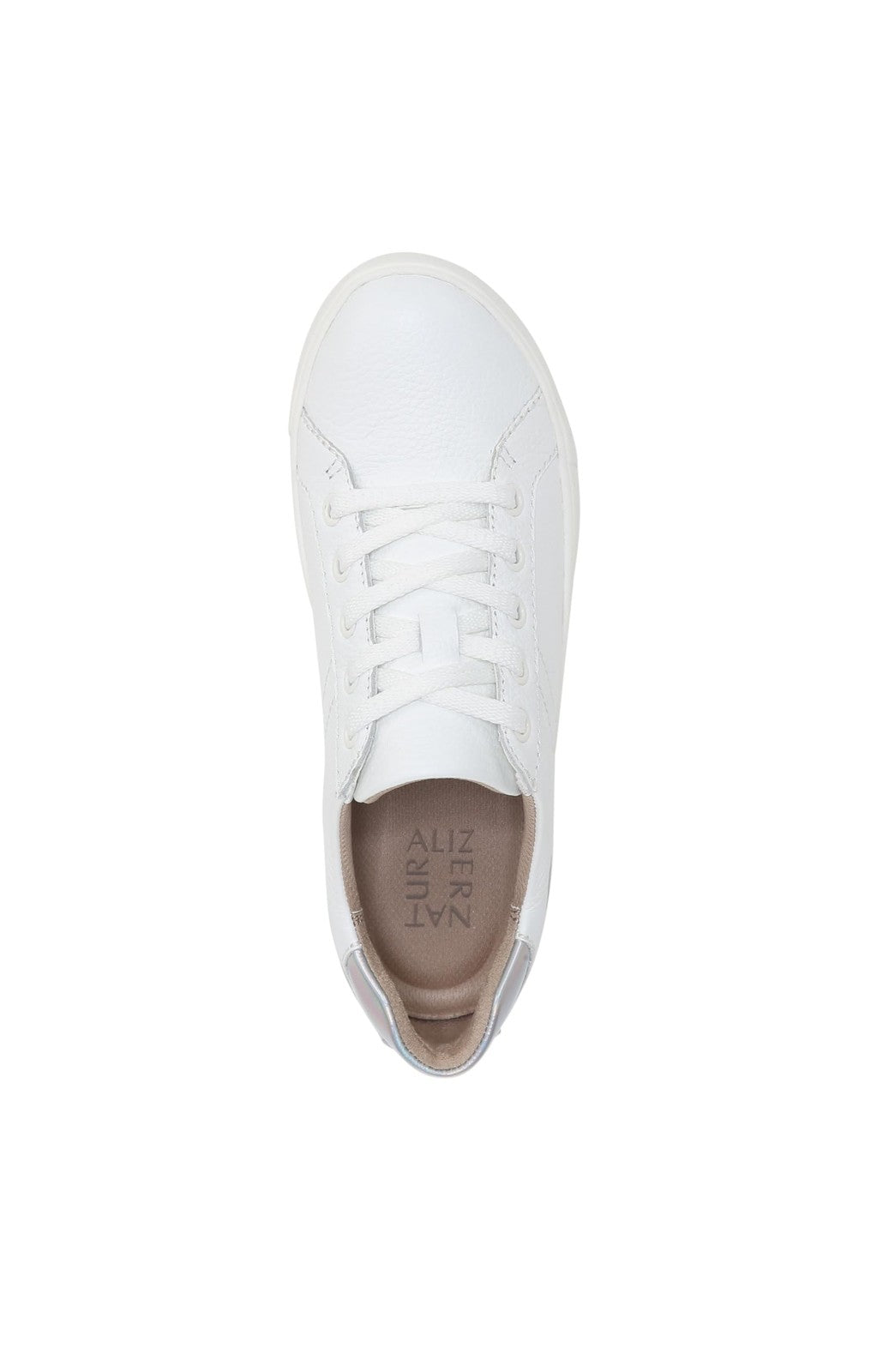 Naturalizer Morrison Women's Lace-Up Sneakers 7.5 M White Pebble Leather