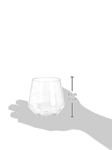 Set of 4 Clear 14 Oz Tritan Stemless Wine Glasses, Shatterproof