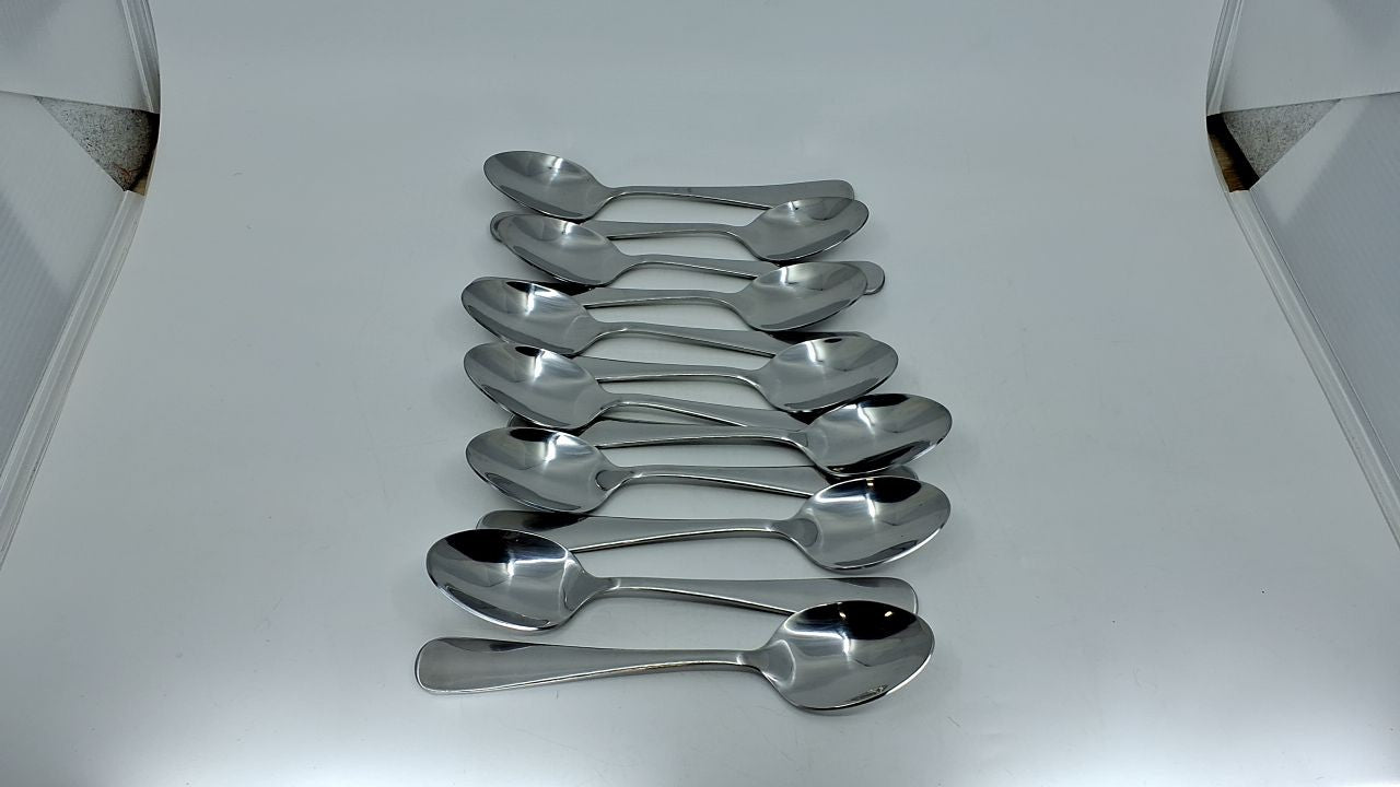 Dishwasher Safe Dinner Spoons 12 Pack 7.9 In Silver Stainless Steel