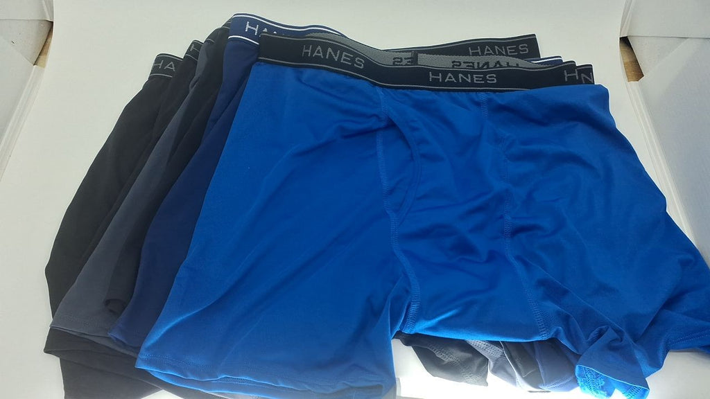Hanes Men's Stretch Boxer Briefs, 6-Pack, Moisture-Wicking, Assorted Colors