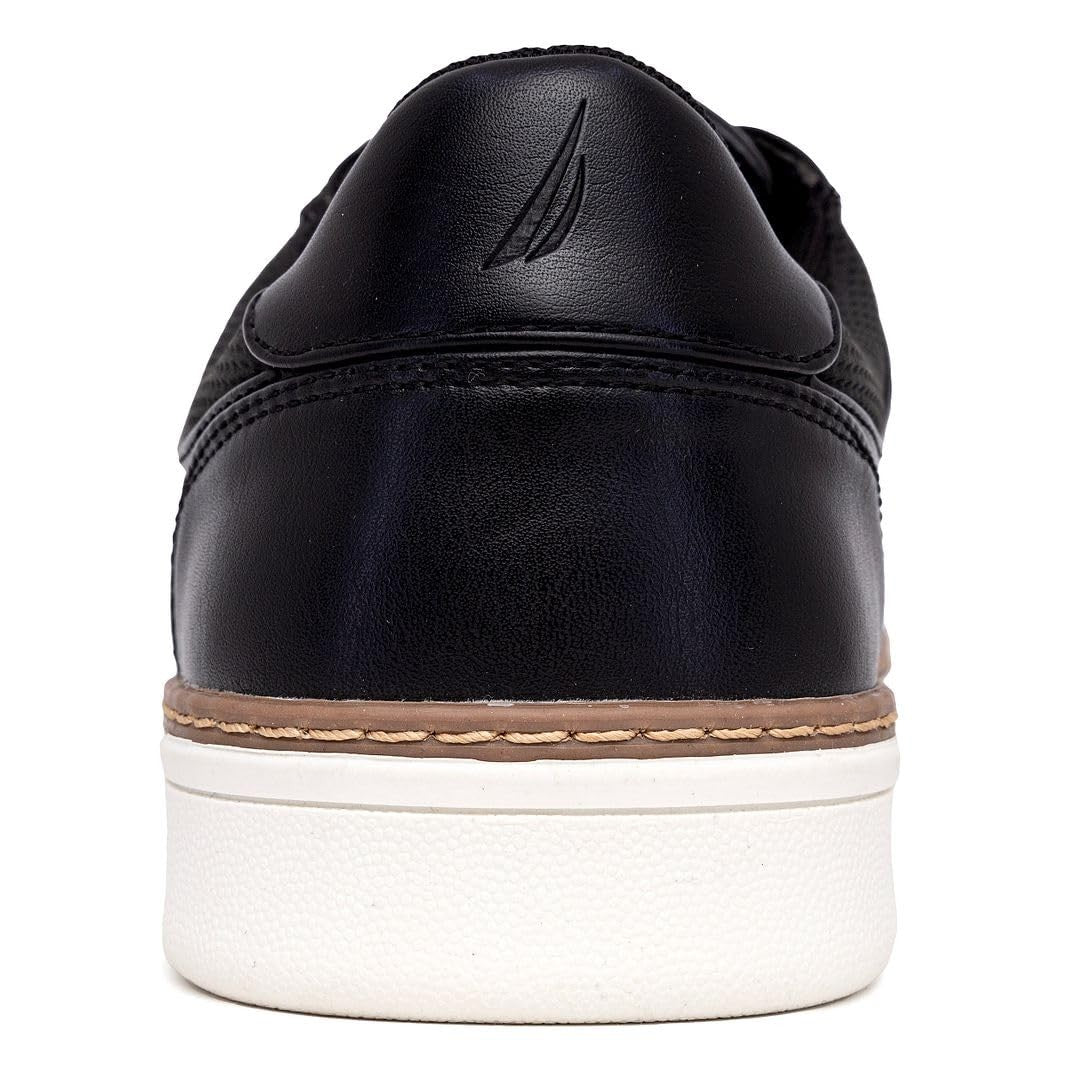 Nautica Men's Lace-Up Fashion Sneakers Black-Turvo Size 10