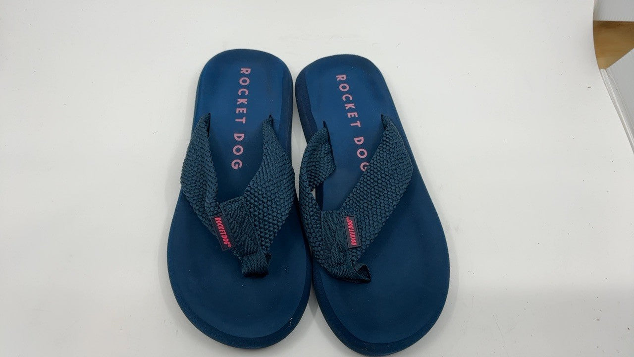 Rocket Dog Women's Sunset Webbing Flip-Flop, Navy, 8