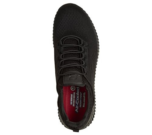 SKECHERS Work Cessnock Men's Shoes Black : 9.5 EE - Wide, Textile