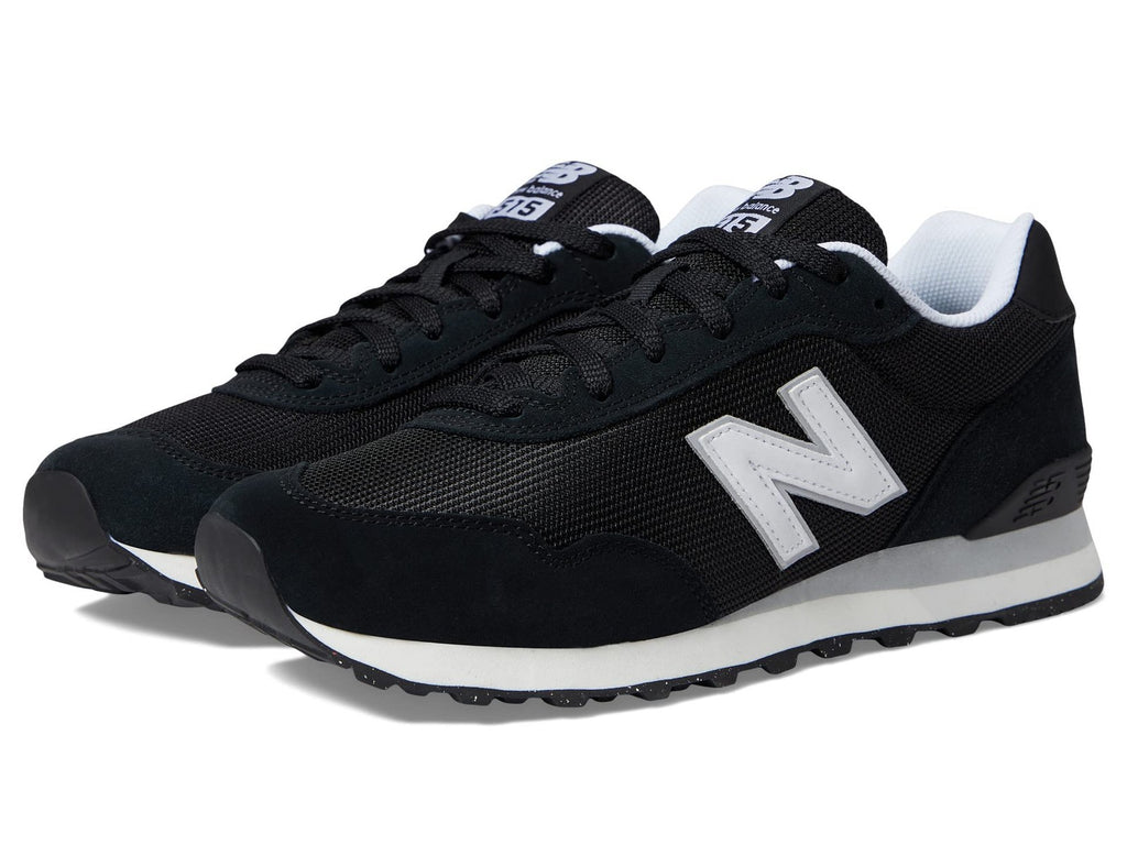New Balance Men's 515 V3 Sneaker, Black/White/Aluminum Grey, 9 X-Wide