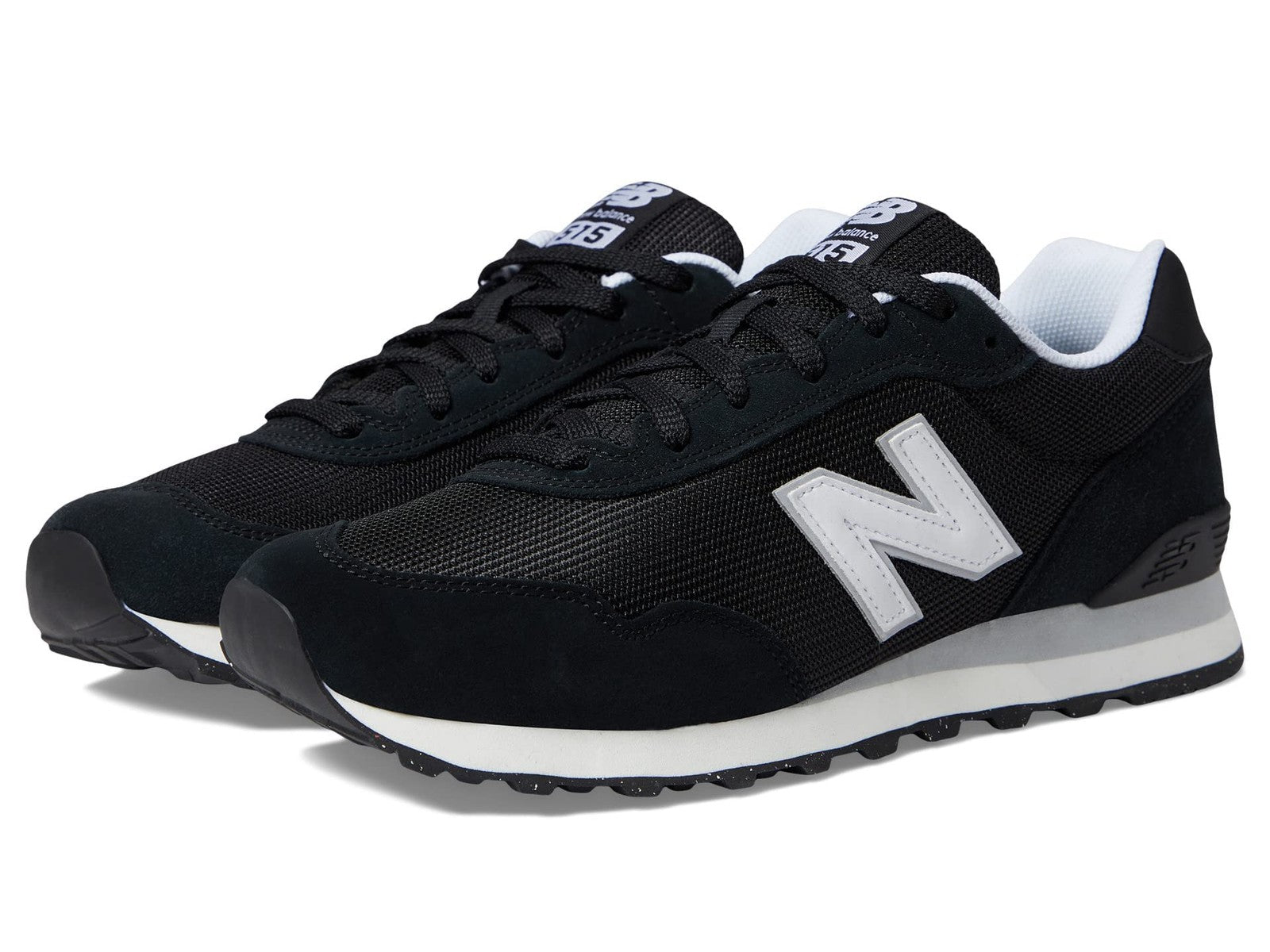 New Balance Men's 515 V3 Sneaker, Black/White/Aluminum Grey, 9 X-Wide