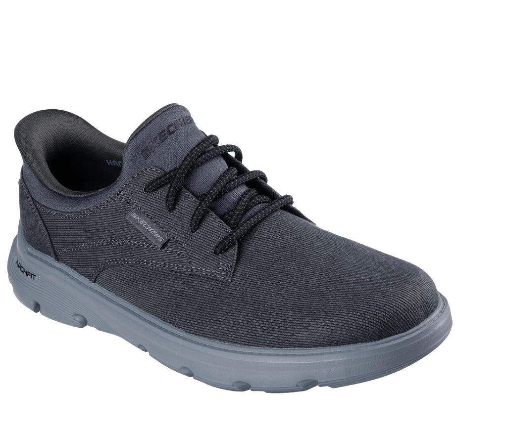 Skechers USA Men's Men's Arch Fit Garza-Thaddeus Bungee, Char (Charcoal), 10
