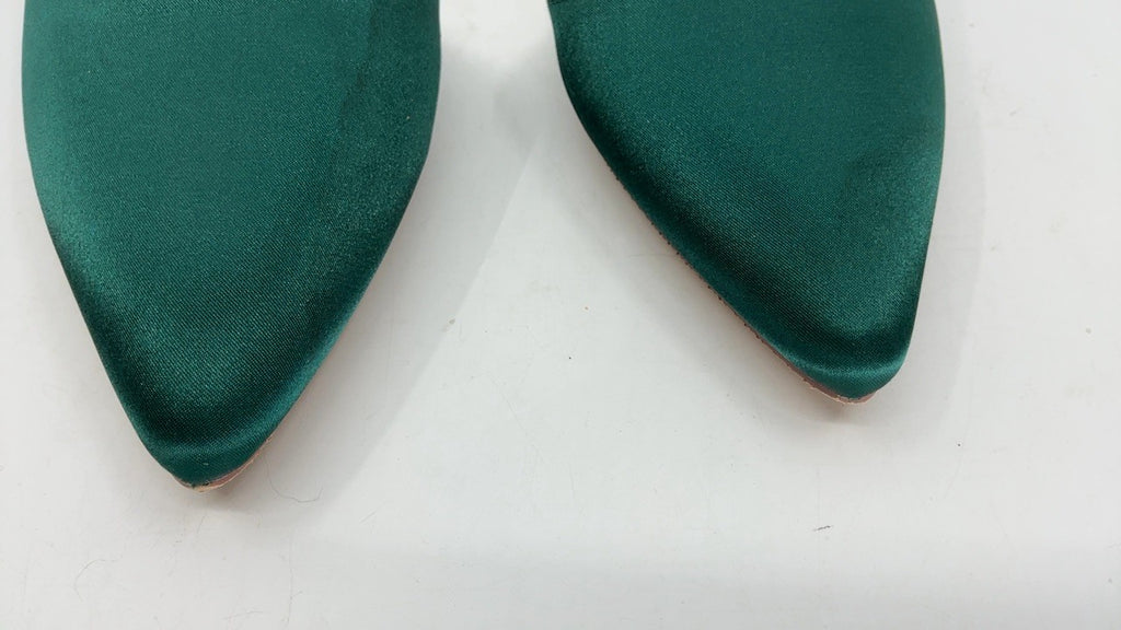 ERIJUNOR E0168A Women Dark Green Kitten Heels Size 8 D'Orsay Pumps