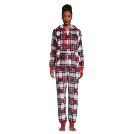 Holiday Time Women’s Plaid Union Suit  Size S