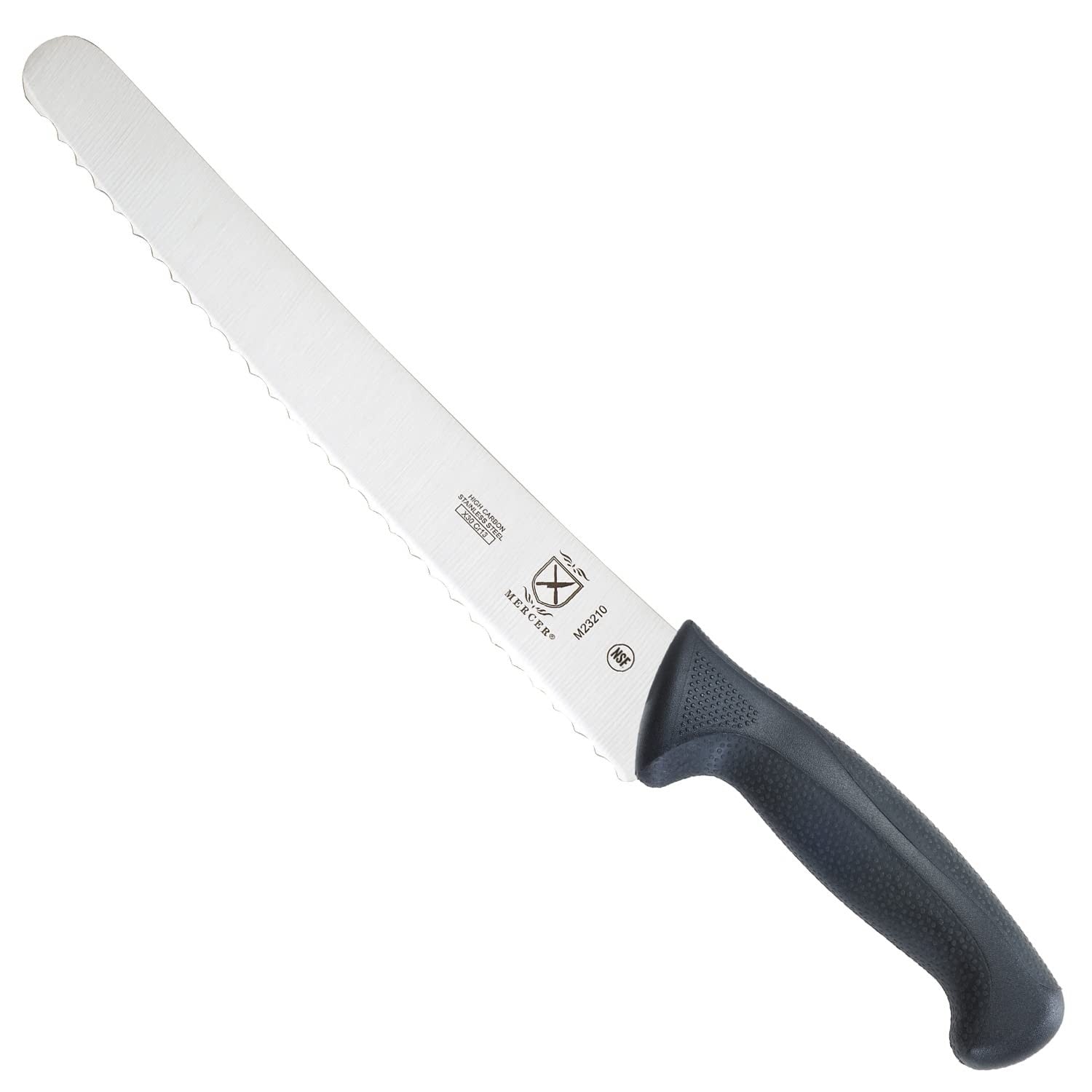 Mercer Culinary 10" Bread Knife, Wavy Edge, Ergonomic Black Handle