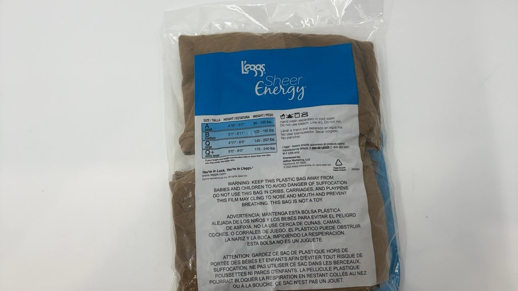 L'eggs Sheer Energy Tights, Medium Support, Control Top, Pack of 3, Size Q
