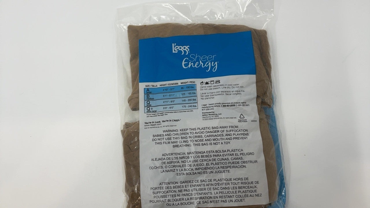 L'eggs Sheer Energy Tights, Medium Support, Control Top, Pack of 3, Size Q