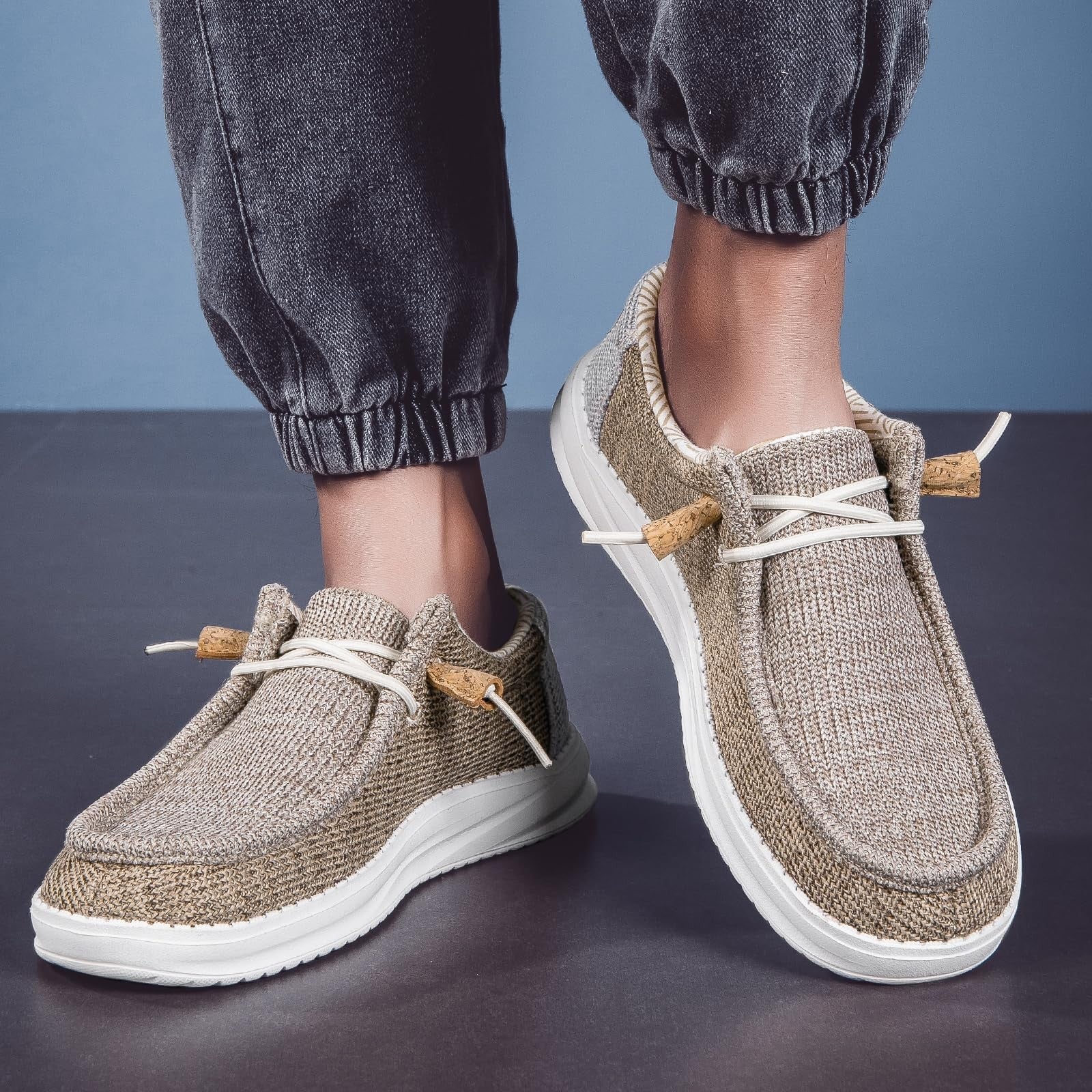 ZYEN Wide Loafers for Men Arch Support Casual Shoes Comfortable Walking Shoes,11