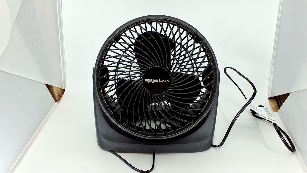 Amazon Basics 3 Speed Air Circulator Desk Fan, Black, 11.1x6.3x10.9 in