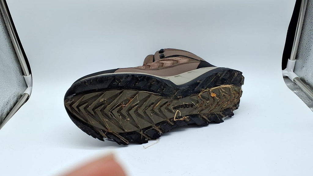 Columbia Mens Strata Trail Mid Waterproof, Mud/Desert Sun, 10