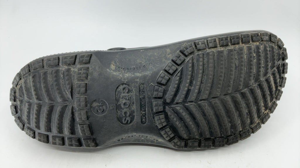 Crocs Unisex Classic Clog Black Size 12W/10M Lightweight Clogs