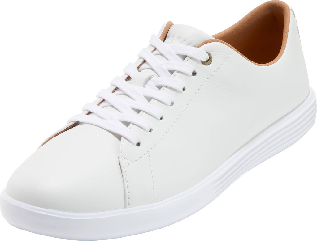 Cole Haan Women's Leather Sneakers, Grand Crosscourt II, 8.5W, White