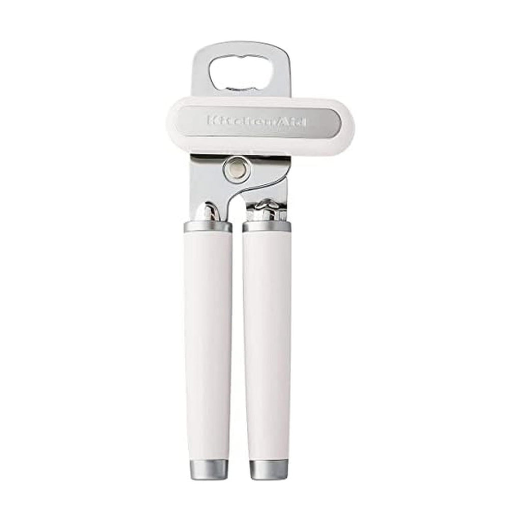 Classic KitchenAid Can Opener w/ Bottle Opener, White, Ergonomic Grip