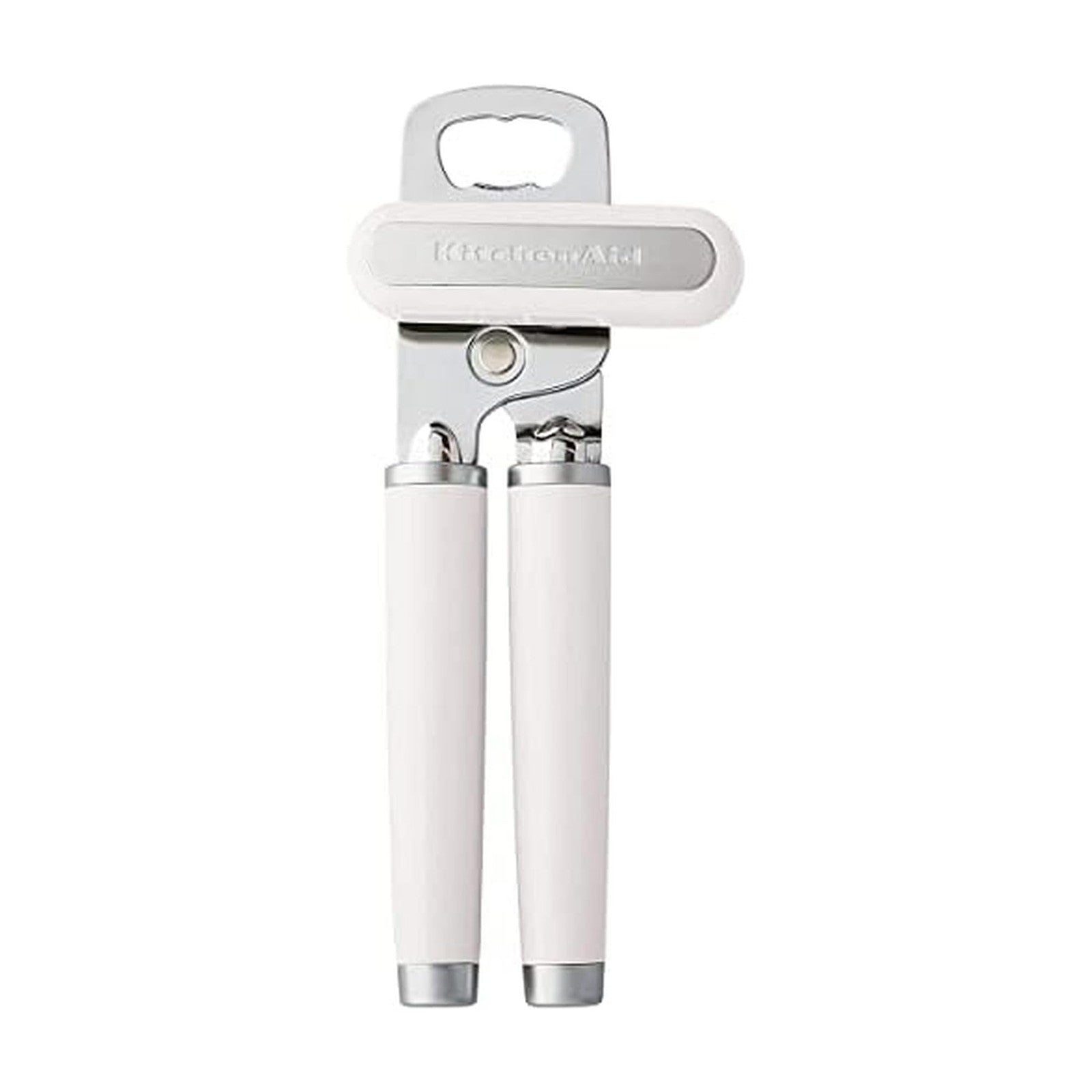 Classic KitchenAid Can Opener w/ Bottle Opener, White, Ergonomic Grip