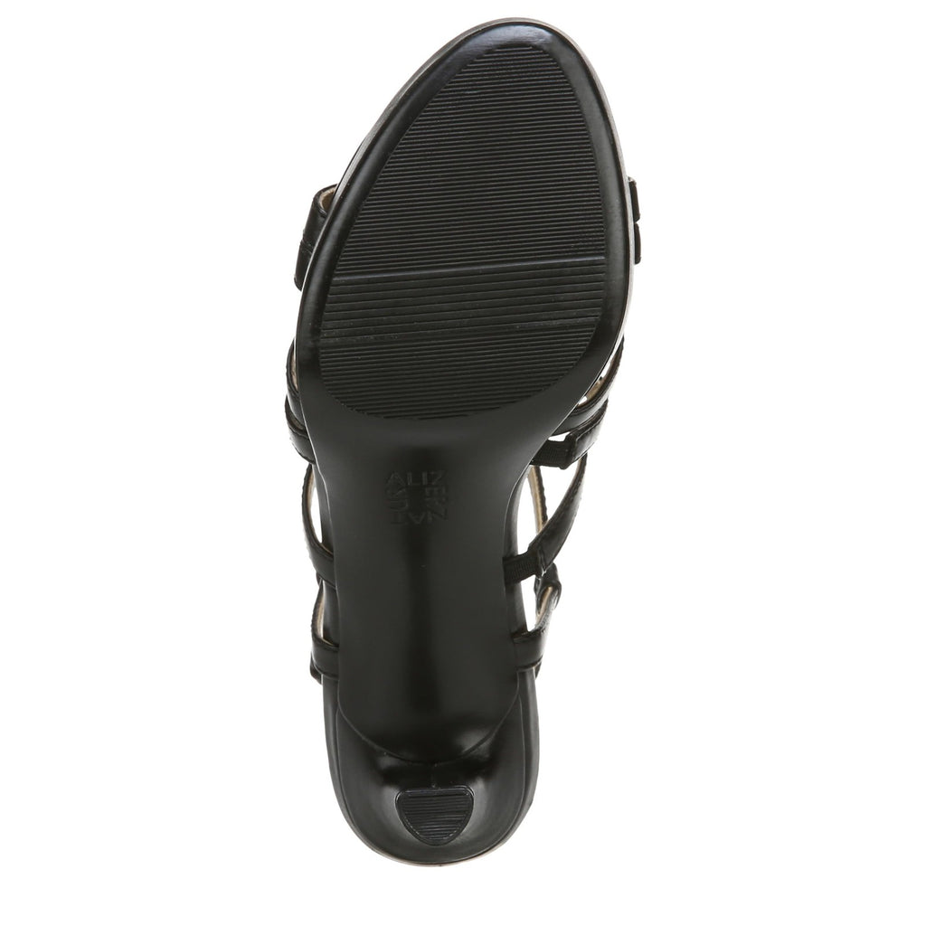 Naturalizer Womens Baylor Strappy High Heel Dress Sandal Black Smooth 8 M