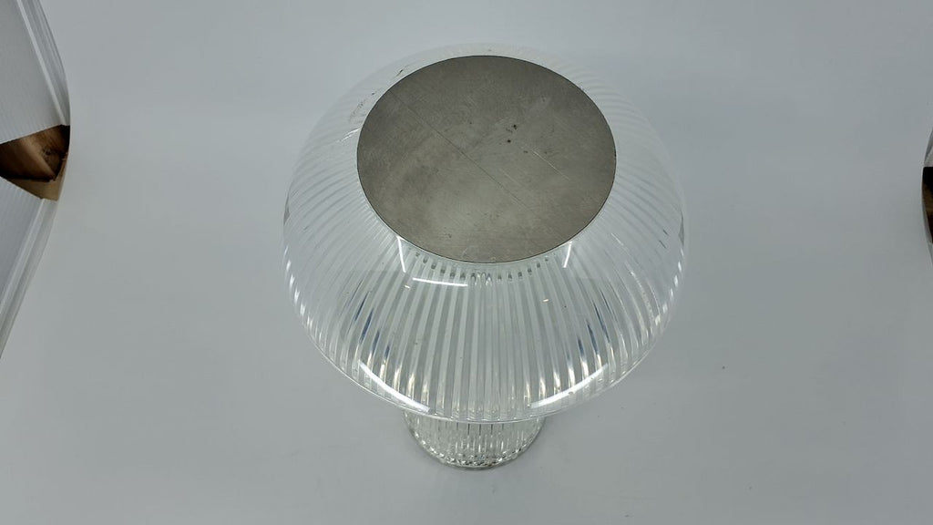 Mikasa Clear Acrylic Mushroom LED Rechargeable Cordless Lamp, 6.9x6.9x10.2 Inch