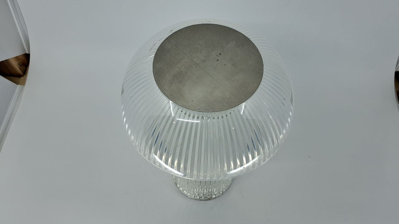 Mikasa Clear Acrylic Mushroom LED Rechargeable Cordless Lamp, 6.9x6.9x10.2 Inch