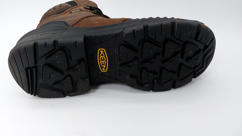 KEEN Utility Men's Portland 6" Waterproof Work Boots, Dark Earth/Black, 13W