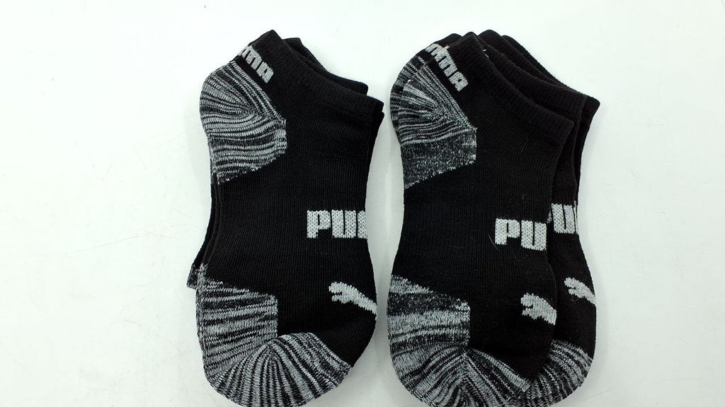 PUMA womens Low Cut 6 Pack No Show Socks, Black/Grey, 9 11 US