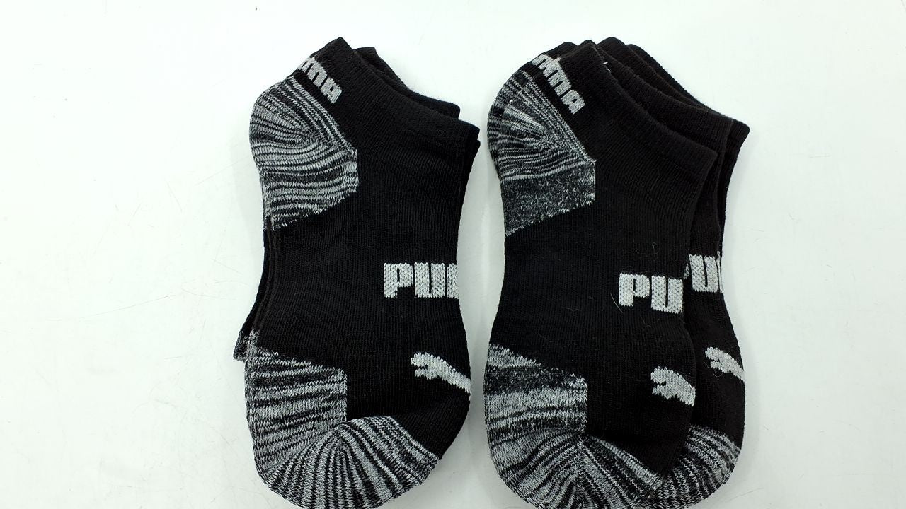 PUMA womens Low Cut 6 Pack No Show Socks, Black/Grey, 9 11 US