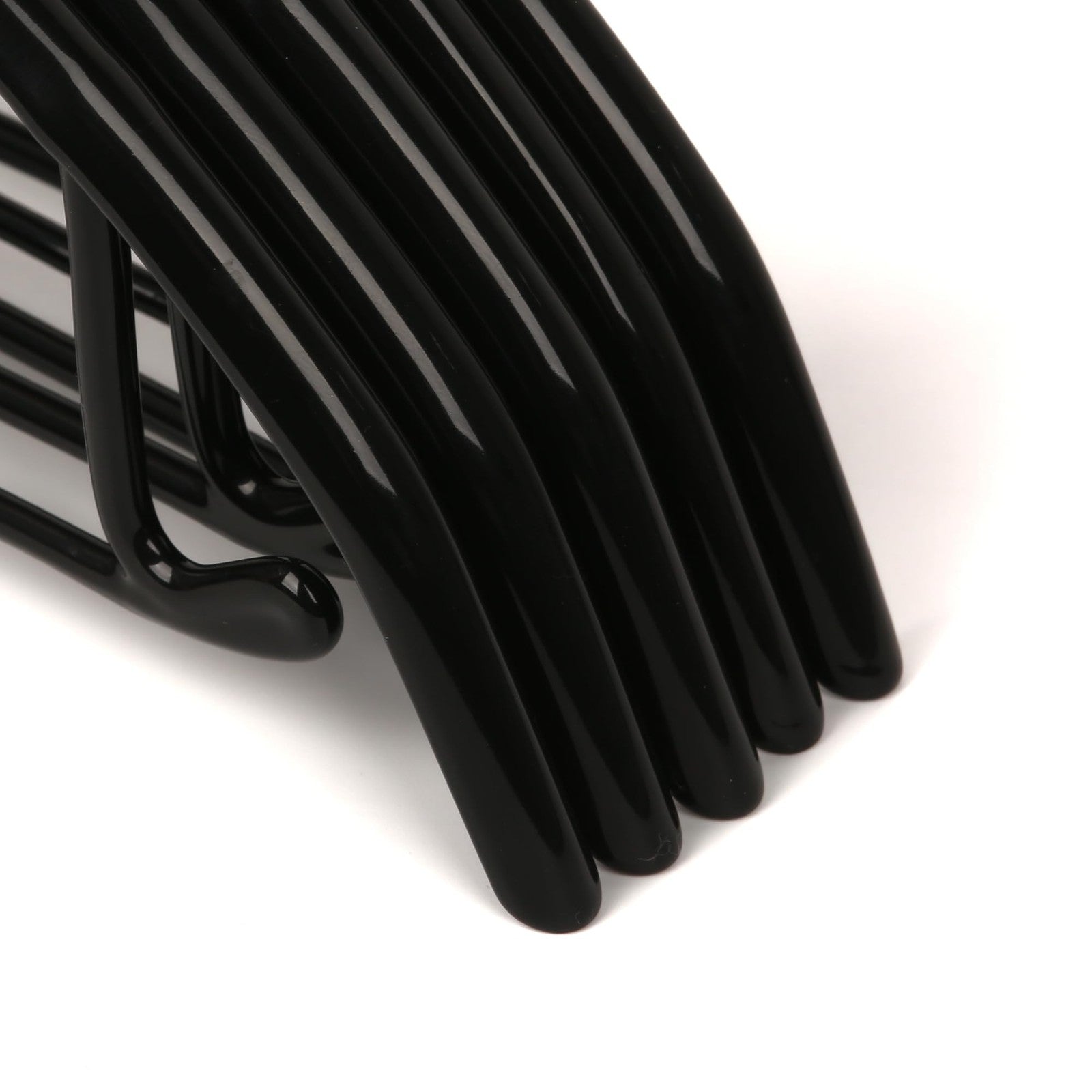 Non-Slip Rubber Coated Hangers, 16.5in Heavy Duty, Black, Set of 5