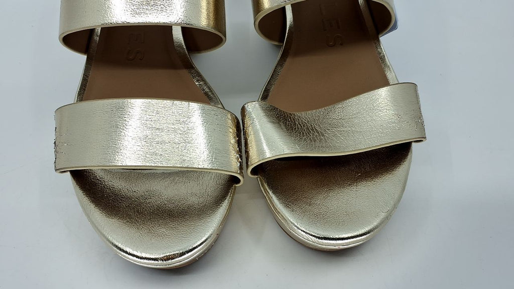 Aerosoles Women's CAMILIA Heeled Sandal, Soft Gold PU, 7 Wide