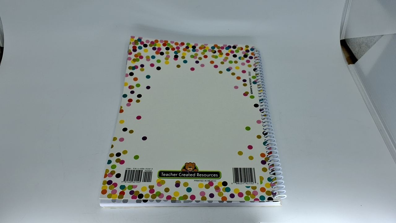 Spiral-Bound Lesson Planner 2152, 112 Pages, Multi w/Stickers