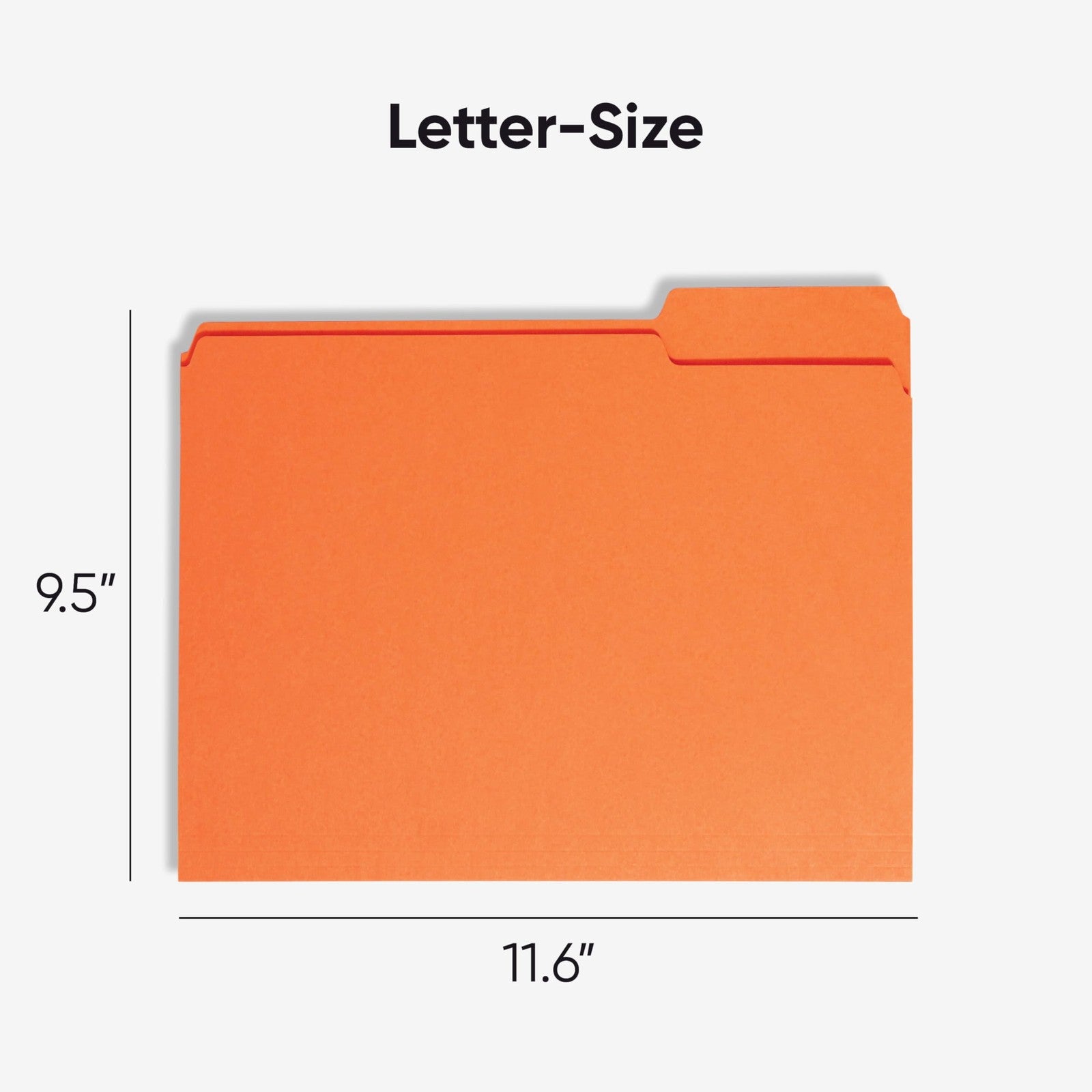 1/3-Cut Tab File Folders, Orange, Letter Size, 100 Count by Smead