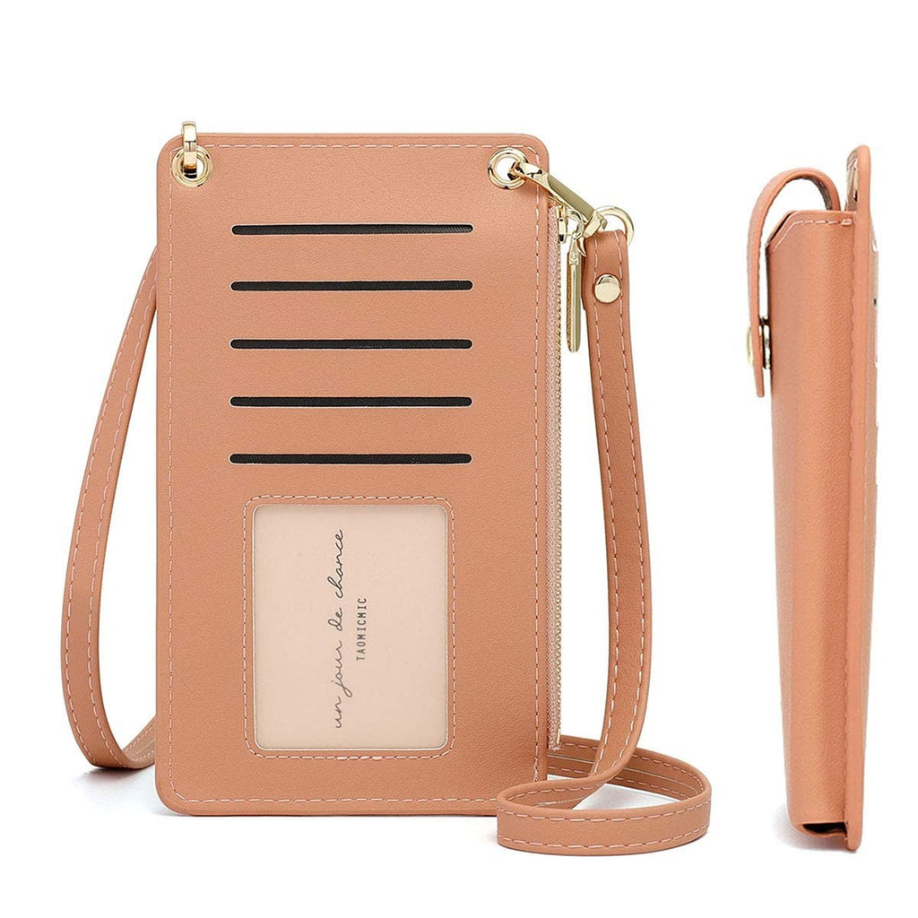 Small Pink Leather Crossbody Bag for Women - Lightweight Shoulder Purse