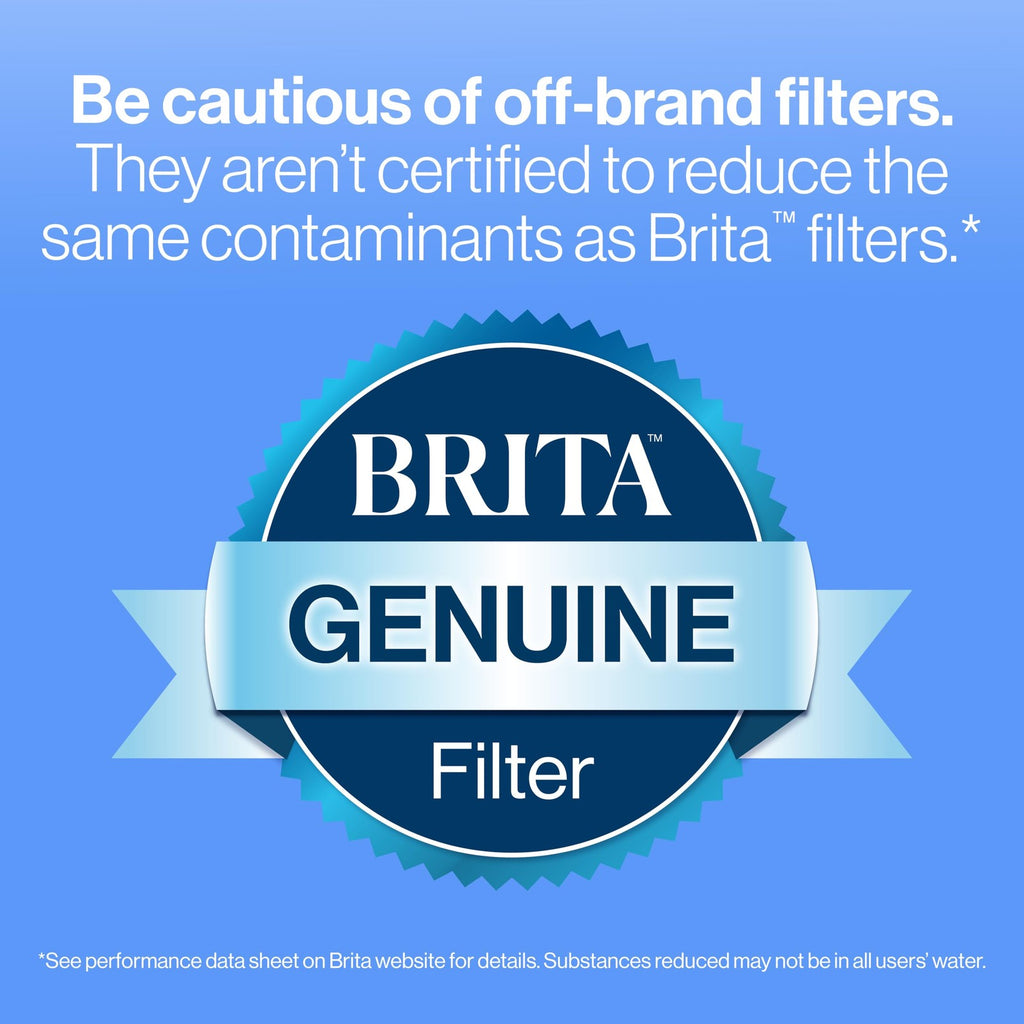 Brita Pitcher Replacement Filters, 6 Count, Reduces Impurities, Lasts 40 Gallons