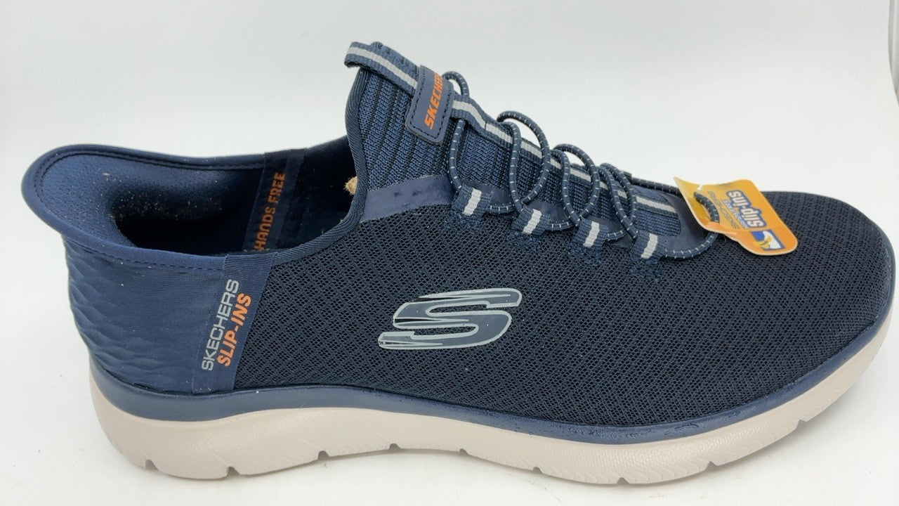 Skechers Men's Summits High Range Hands Free Slip-in Sneaker, Navy, 9.5 Wide