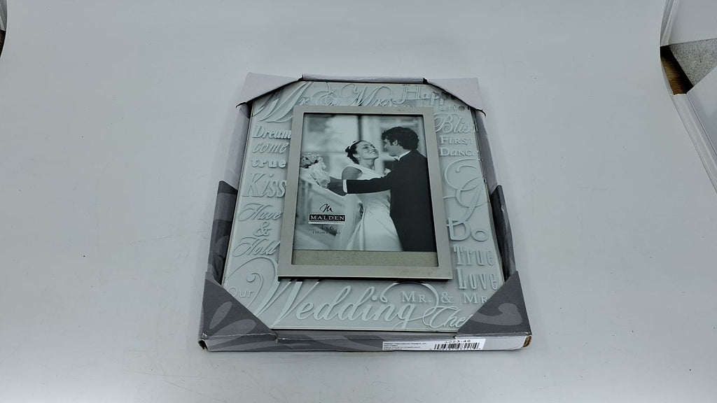 Silver Mirrored Glass Picture Frame 4x6 for Weddings