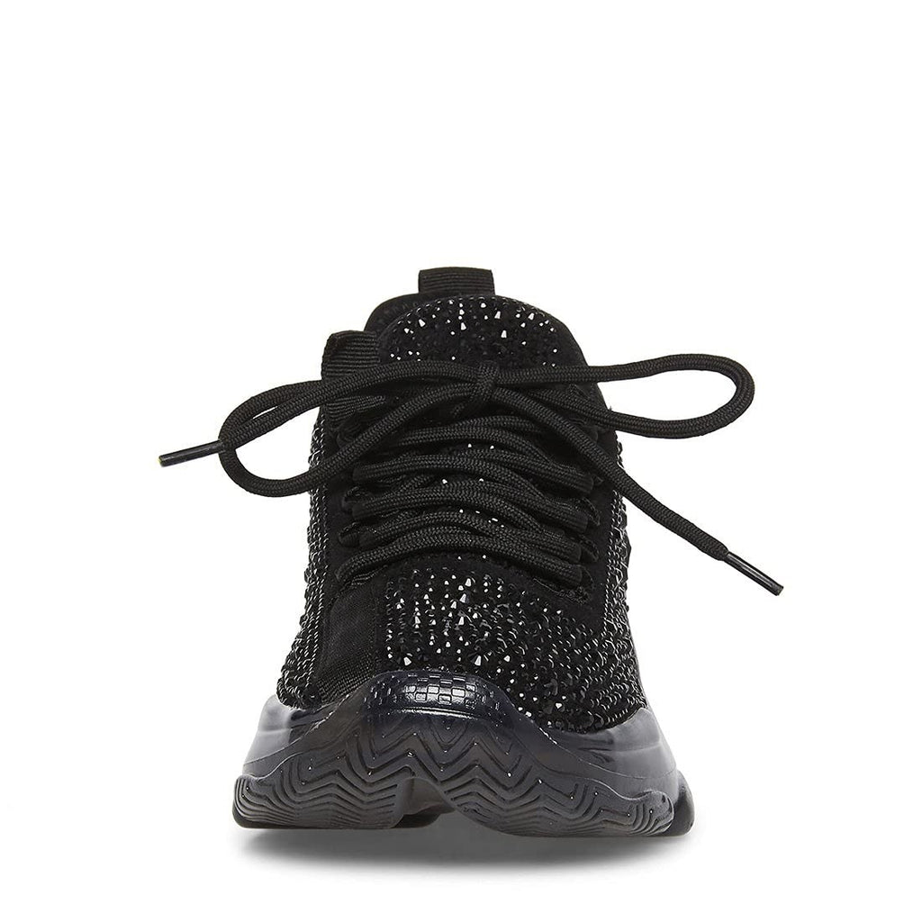 Steve Madden Women's Maxima Sneaker, Black, 9