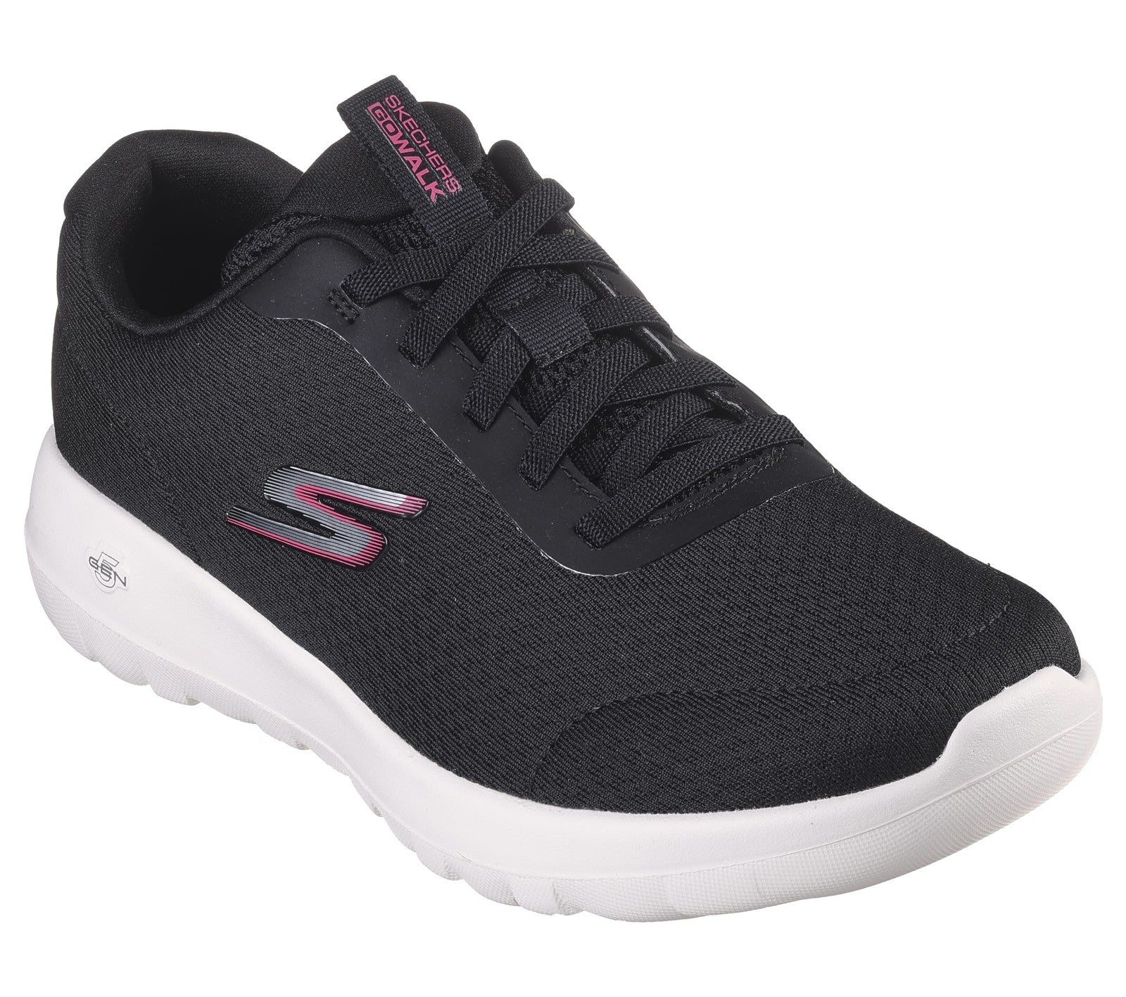 Skechers womens GO WALK JOY - ECSTATIC Black/White 9 US
