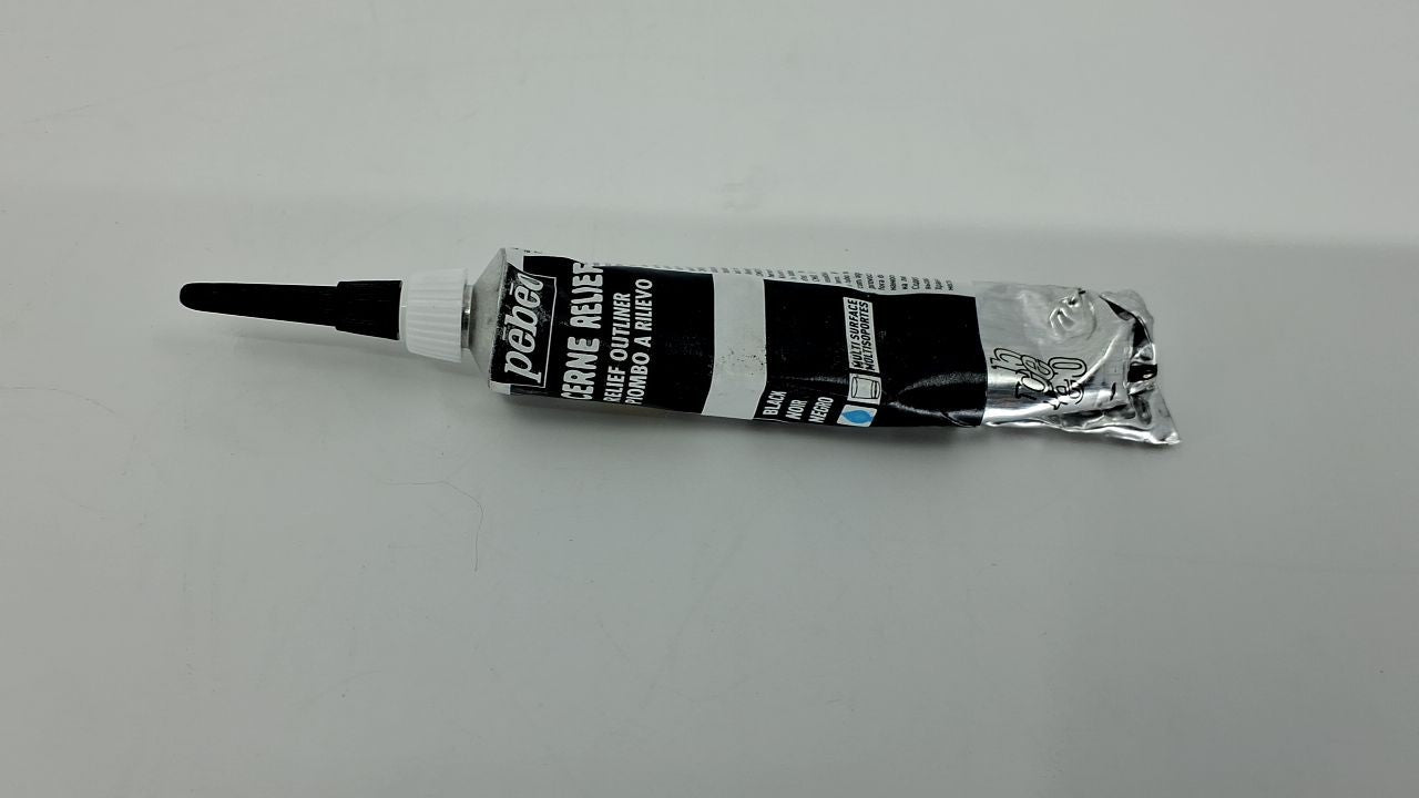 Pebeo Vitrail Cerne Relief Paint 20ml Tube Black Dimensional