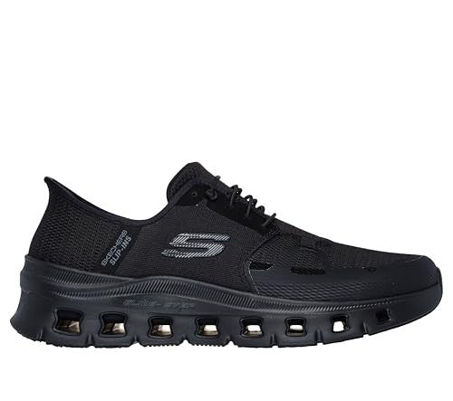 Skechers Men's Slip-Resistant Glide-Step Pro Slip-ins Work Sneakers, Black, 9
