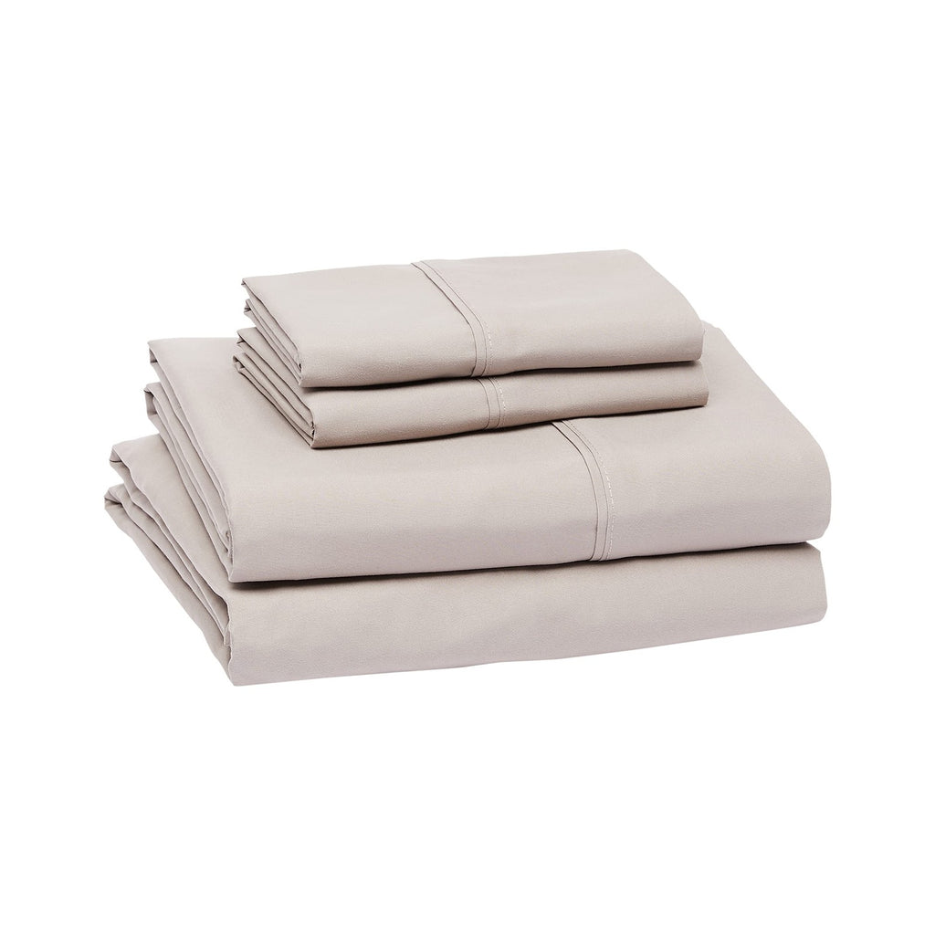 Lightweight King Microfiber Sheet Set, 4 Pieces, Taupe, Deep Pockets