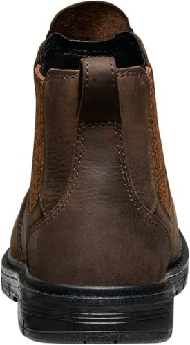 KEEN Women's San Jose Chelsea Alloy Toe Work Boots 5W Cascade Brown/Black