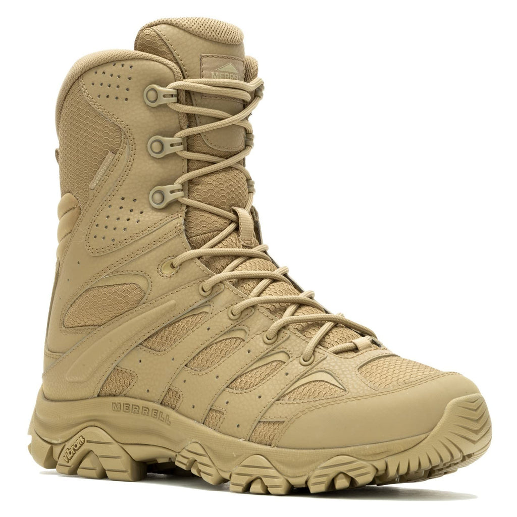 Moab 3 8" Waterproof Tactical Boots, Dark Coyote, Men's Size 12 Wide