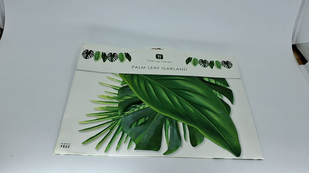 Tropical Palm Leaf Garland Party Decorations, Length 2.6M, 8.5 FT, Green