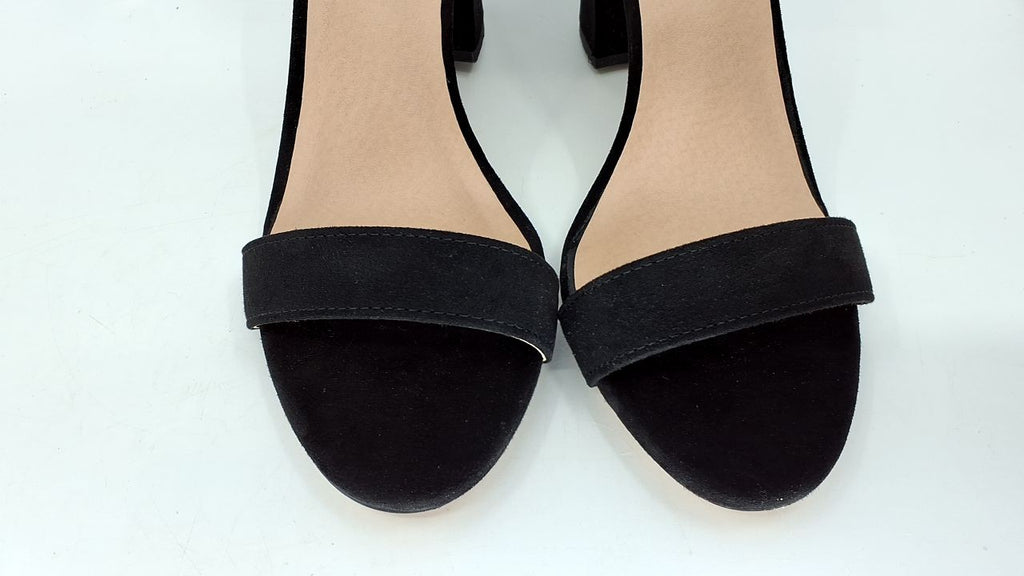 Madden Girl Women's Beella Heeled Sandal, Black Fabric, 9